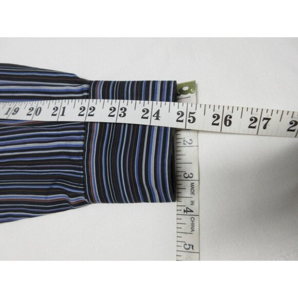 ETRO men's Italian pin striped button front business casual shirt 40 - Picture 9 of 9